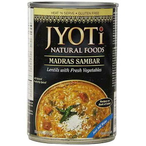 Jyoti Madras Sambar, 12 cans of 15 oz each, All Natural, Product of USA, Gluten Free, Vegan, NON GMO, Vegetarian, BPA Free Cans