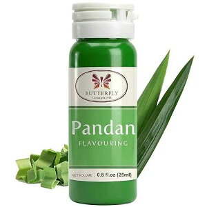 ????? ?? ?? ??? 25ml Butterfly Gunacipta 1948 Butterfly Pandan Flavoring Extract 0.8 Oz (25 ml) - Paste-Strength Pandan Extract for Baking, Drinks, Waffle Mix, Buko Desserts, Syrup & Lattes