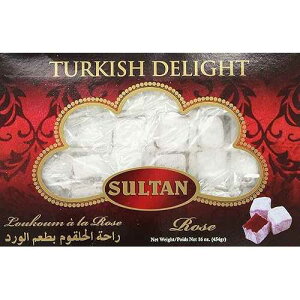 ?? ??? ???? - ??, ??? ??, ??? ??, ??? ???, ??? ?? ???, 454g Sultan Turkish Delight - Rose, No Preservatives, No Additives, Low Fat Dessert, Giftable Candy Sweets, 16oz