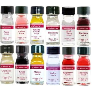 LorAnn SS �p�b�N #1 12 �t���[�e�B�[ �t���[�o�[�� 1 �h�����{�g�� (0.0125 fl oz - 3.7ml) LorAnn Oils LorAnn SS Pack #1 of 12 Fruity Flavors in 1 dram bottles (.0125 fl oz - 3.7ml)