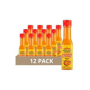 Mexico Lindo Red Habanero Hot Sauce | Real Red Habanero Chili Pepper | 78,200 Scoville Level | Enjoy with Mexican Food, Seafood & Pasta | 5 Fl Oz Bottles (Pack of 12)