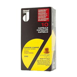 D DANESI CAFFE Danesi Caffe Italian Coffee Capsules - Medium Roast Espresso Coffee Pods for Home & Office Use - Premium Italian Oro Blend, 100-Count Pack