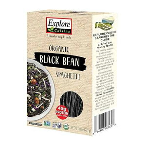Explore Cuisine Organic Black Bean Spaghetti - 8 oz, Pack of 6 - Easy-to-Make Pasta - High in Plant-Based Protein - Non-GMO, Gluten Free, Vegan, Kosher - 24 Total Servings