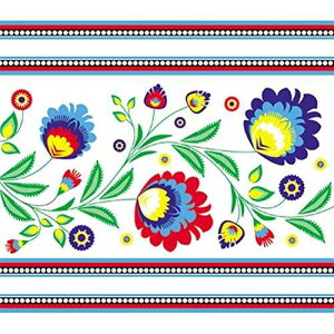 Folk Design ON Stripes - �����g����y�[�p�[�����`�i�v�L�� 20 ���p�b�N - 3 �w - �A11x11�A33x33 cm PAW Folk Design ON Stripes - Everyday Pack of 20 Paper Lunch Napkins - 3ply - , 11x11, 33x33 cm