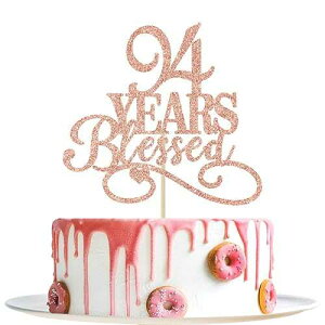 YotaWish Rose Gold Glitter 94 Years Blessed Cake Topper - Hello 94 - Happy 94th Birthday, Cheers to 94 Years Party Decorations