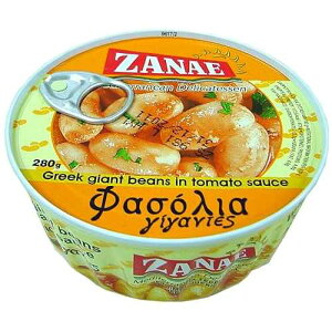 Zanae �M���V�� �W���C�A���g �x�C�N�h �r�[���Y (�M�K���e�X) 10 �I���X �C�[�W�[�I�[�v���� Zanae Greek Giant Baked Beans (Gigantes) 10 Oz Easy-open Can