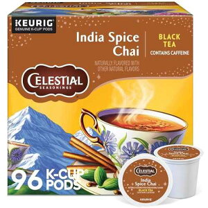 Celestial Seasonings India Spice Chai Black Tea�A�V���O���T�[�u �L���[���O K �J�b�v �|�b�h�A96 �J�E���g Celestial Seasonings India Spice Chai Black Tea, Single-Serve Keurig K-Cup Pods, 96 Count