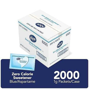 N'Joy Zero Calorie Sweetener | Blue Aspartame Packets | 2000 Count | Kosher | Gluten Free and Sodium Free