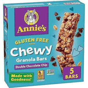 Annie's �O���e���t���[ ���݂������̂���O���m�[���o�[�A�_�u���`���R���[�g�`�b�v�A5�{�A4.9�I���X Annie's Homegrown Annie's Gluten Free Chewy Granola Bars, Double Chocolate Chip, 5 Bars, 4.9 oz