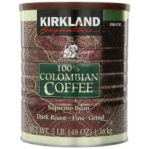 �J�[�N�����h �V�O�l�`���[ 100% �R�����r�A �R�[�q�[�A3 �|���h Kirkland Signature 100% Colombian Coffee, 3 Pound