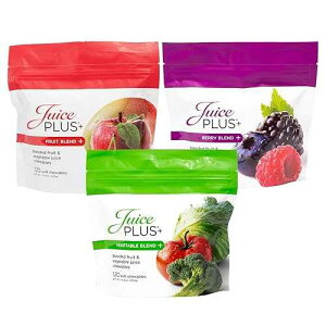 �W���[�X Plus+ �`���A�u�� (�ʎ����A�뉀�A�u�h�E���u�����h) Juice Plus+ JuicePlus+ Fruit, Vegetable & Berry Blend Soft Chews (Chewables) - 30 Plant-Based Ingredients! Vegan Gummies for Kids & Adults - Gluten-Free, Non-GM