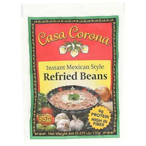 Casa Corona na Refried Beans - Instant Mexican Style Refried Pinto Beans - 3 Bags - 6 Oz Each