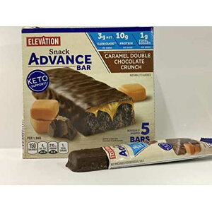 Elevation by Millville Caramel Double Chocolate Advance Bars 1.6oz x5 Bars(Total 8 oz), Pack of 1