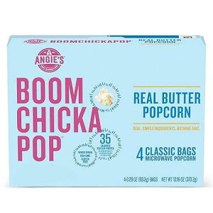 Angie's BOOMCHICKAPOP ���A���o�^�[�d�q�����W�|�b�v�R�[���A3.29 �I���X �N���V�b�N �o�b�O 4 �J�E���g (6 �p�b�N) Angie's BOOMCHICKAPOP Real Butter Microwave Popcorn, 3.29 oz. Classic Bags 4-Count (Pack of 6)