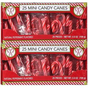 �~�j �L�����f�B�[ �P�[�� (50) �ʕ ���v 7.0 �I���X Greenbrier Mini Candy Canes (50) Individually Wrapped 7.0 oz total