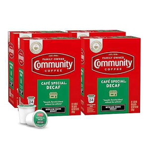 ???? ?? ?? ??? ???? ?? ?? ??, ??? 2.0 K-? ??? ??, 24? (4? ?), ?? ??? ????, 96? Community Coffee Cafe Special Decaf 96 Count Coffee Pods, Medium Dark Roast, Compatible with