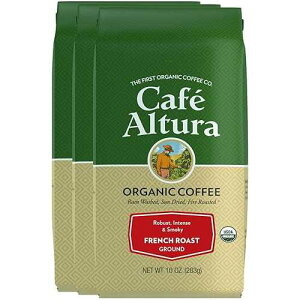 Cafe Altura Cafe Altura, French Roast, Organic, Ground Coffee, 10 oz Bag (Pack of 3)