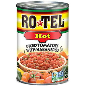ROTEL �n�o�l������z�b�g�_�C�X�g�}�g�A10�I���X�A12�p�b�N Ro-Tel ROTEL Hot Diced Tomatoes with Habaneros, 10 Ounce, 12 Pack