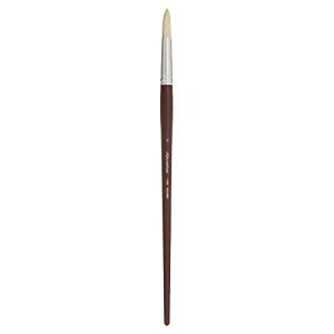 Silver Brush Limited 1100 Silverstone Round Brush, Oil Paintbrush, Long Handle Brush, Size 8