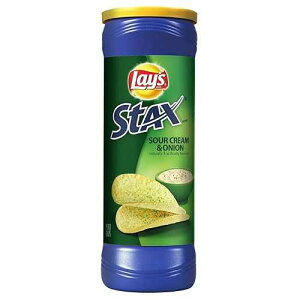 Lay's Stax �T���[�N���[�� & �I�j�I�������N���X�v 5.5 �I���X (6 �p�b�N) Lay's Stax Sour Cream & Onion Flavored Crisp 5.5 Oz (Pack of 6)