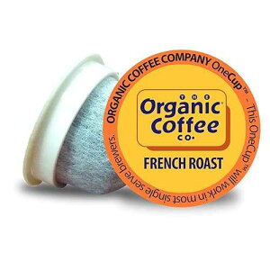 The Organic Coffee Co. Compostable Coffee Pods - French Roast (12 Ct) K Cup Compatible including Keurig 2.0, Dark Roast, USDA Organic
