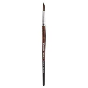 Escoda Versatil 1540 Series Artist Watercolor and Acrylic Paint Brush, Short Handle, Pointed Round, Size 6