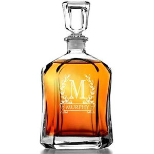 Bormioli Rocco Capitol �f�J���^ 23.75 �I���X - ���󃂃m�O���� �p�[�\�i���C�Y Bormioli Rocco Capitol Decanter 23.75 Oz - Engraved Monogram Personalized