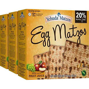 Yehuda Egg Matzo�A12.6�I���X (3�p�b�N)�A�߉z�̍Ղ�̂��߂̃R�[�V�� Yehuda Egg Matzo, 12.6oz (3 Pack), Kosher for Passover