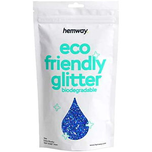 Hemway Eco Friendly Biodegradable Glitter 100g / 3.5oz Bio Cosmetic Safe Sparkle Vegan for Face, Eyeshadow, Body, Hair, Nail and Festival - Extra Chunky (1/24 0.040 1mm) - Sapphire Blue Holographic