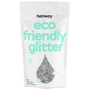Hemway Biodegradable Glitter Eco Friendly - 100g/3.5oz Bio Cosmetic Safe Sparkle Vegan for Face Eyeshadow Body Hair Festival Makeup Craft - Fine (1/64 0.015 0.4mm) - Silver