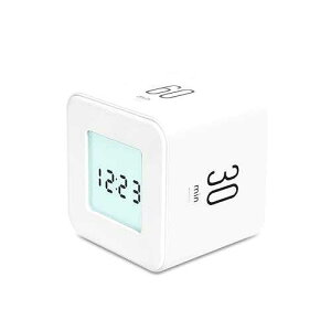 mooas �}���`�L���[�u�^�C�}�[/��]�^�C�}�[ �ȒP���� ���v&�^�C�}�[ (�z���C�g) mooas Multi Cube Timer/Rotating Timer, Simple Operation, Clock & Timer (White)