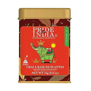 Pride Of India- Natural Herbal Chai (Comforting Spiced Tea) (25 Tea Bags) - Caffeine Free Herbal Tea - Soothing & Refreshing Spiced Chai