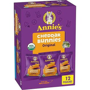 Annie's Organic Cheddar Bunnies Baked Snack Crackers, 12 oz., 12 Pouches Annie's Homegrown Annie's Organic Cheddar Bunnies Baked Snack Crackers, 12 oz., 12 Pouches