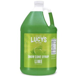 Lucy's Family Owned - Shaved Ice Snow Cone Syrup, Lime - 1 Gallon (128oz.)