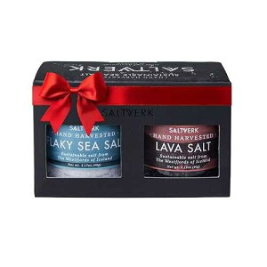 Saltverk Salt Gift Sets - Flaky, Lava, Birch Smoked, Arctic Thyme Sea Salts- Gourmet, Icelandic, Hand Harvested and Sustainably Made - Both 4 pk and 2 pk (3.17 Oz (Pack of 2), Flaky and Lava)