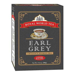 Royal World Earl Grey Loose Leaf Black Tea / Bergamot / Kalami Assam & Ceylon Central Hill Country / 500g (17.6 oz), Pack of 1