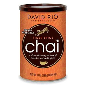 Tiger Spice Chai Tea Latte Mix, 14 Oz, Black Tea, Organic Spices, Dairy Free, Serve Hot or Cold, Just Add Water or Milk, 14 Servings David Rio Tiger Spice Chai Tea Latte Mix, 14 Oz, Black Tea, Organic Spices