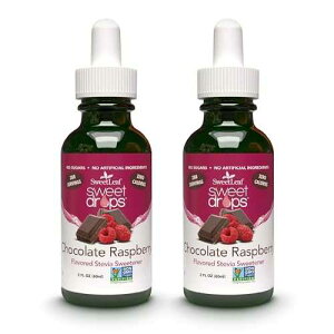 SweetLeaf Sweet Drops - Flavored Stevia Liquid Sweetener, Organic Stevia Extract, Zero Calories, Gluten Free, Keto Friendly, Non GMO, Natural Flavors - Chocolate Raspberry, 2 Fl Oz (Pack of 2)