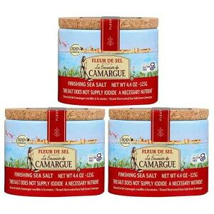 Le Saunier De Camargue / French Fleur Del Sel / Finishing Sea Salt, 4.4 oz (Pack of 3)