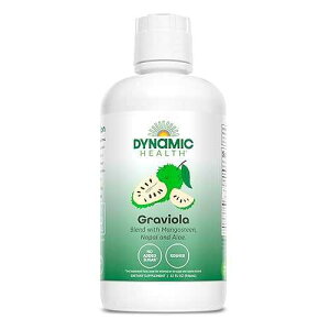 Dynamic Health Graviola Blend, Mangosteen, Nopal and Aloe, 100% Organic, No Additives, Immune System Support, Antioxidant, Vegan, Gluten Free, Non-GMO, 32 Fl oz