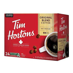 Tim Hortons Original Blend, Medium Roast Coffee, Single-Serve K-Cup Pods Compatible with Keurig Brewers, 24 Count(Pack of 1)(Packaging may vary)