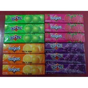 �^�C�Y Sugus Chewy Candy �L�����f�B�[ �o�[ �~�b�N�X �t���[�o�[ �I�����W ���Y�x���[�A�O���[�� �A�b�v���A�O���[�v 12 �� 12 Sugus Chewy Candy Candies Bar Mix Flavor Orange Raspberry, Green Apple & Grape From Thailan