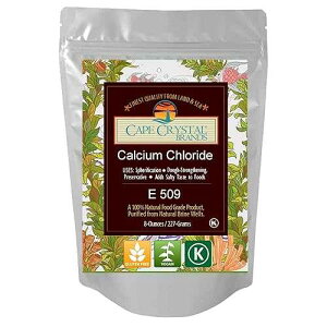 Cape Crystal Brands �̉����J���V�E�� / (K) �R�[�V���F�� / 2 �I���X / 8 �I���X / 14 �I���X (8 �I���X) Calcium Chloride by Cape Crystal Brands / (K) Kosher Certified / 2-oz / 8-oz / 14-oz (8-oz.)