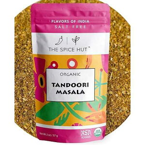 Spice Hut - Organic Tandoori Masala Powder, Salt-Free, Flavorful Indian Tandoori Curry Powder for Cooking South Asian Food - Chicken Tikka Seasoning Spice, Vegetables, Curries / All-Natural, Kosher, Vegan, Gluten Free
