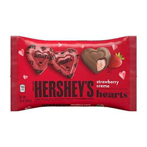 HERSHEY'S �X�g���x���[�����̃N���[���n�[�c�L�����f�B�[���������~���N�`���R���[�g�A�o�����^�C���f�[�L�����f�B�[�A10�I���X�B�o�b�O HERSHEY'S Milk Chocolate Filled with Strawberry Flavored Cr me Hearts