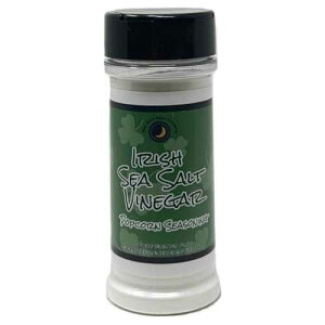 Premium / Irish Sea Salt & Vinegar Popcorn Seasoning / Large Shaker / Calorie Free / Fat Free / Saturated Fat Free / Cholesterol Free / Low Sugar / Crafted in Small Batches / Gourmet Irish Sea Salt & Vinegar Popco