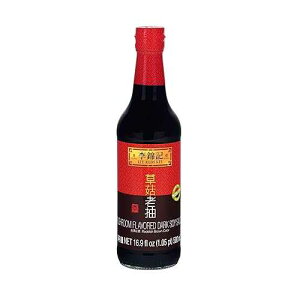 Lee Kum Kee Mushroom Flavored Dark Soy Sauce (16.9 oz - 1 Pack) / Vegan / Umami / Perfect for Drizzling, Dipping, Braising, Stir-Frying, & Marinades