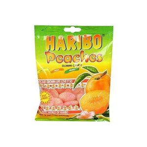 �n���{�[ �O�~ - �� - 5 �I���X - 3 �p�b�N Haribo Gummies - Peaches - 5 oz - 3 Pack