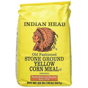 Indian Head Old Fashioned Stone Ground Yellow Corn Meal 2 lb, 2 Pack