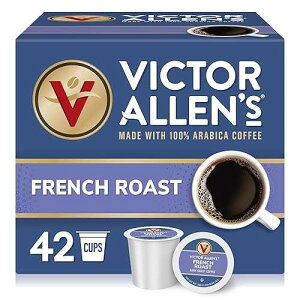 Victor Allen's Coffee French Roast, Dark Roast, 42 Count, Single Serve Coffee Pods for Keurig K-Cup Brewers